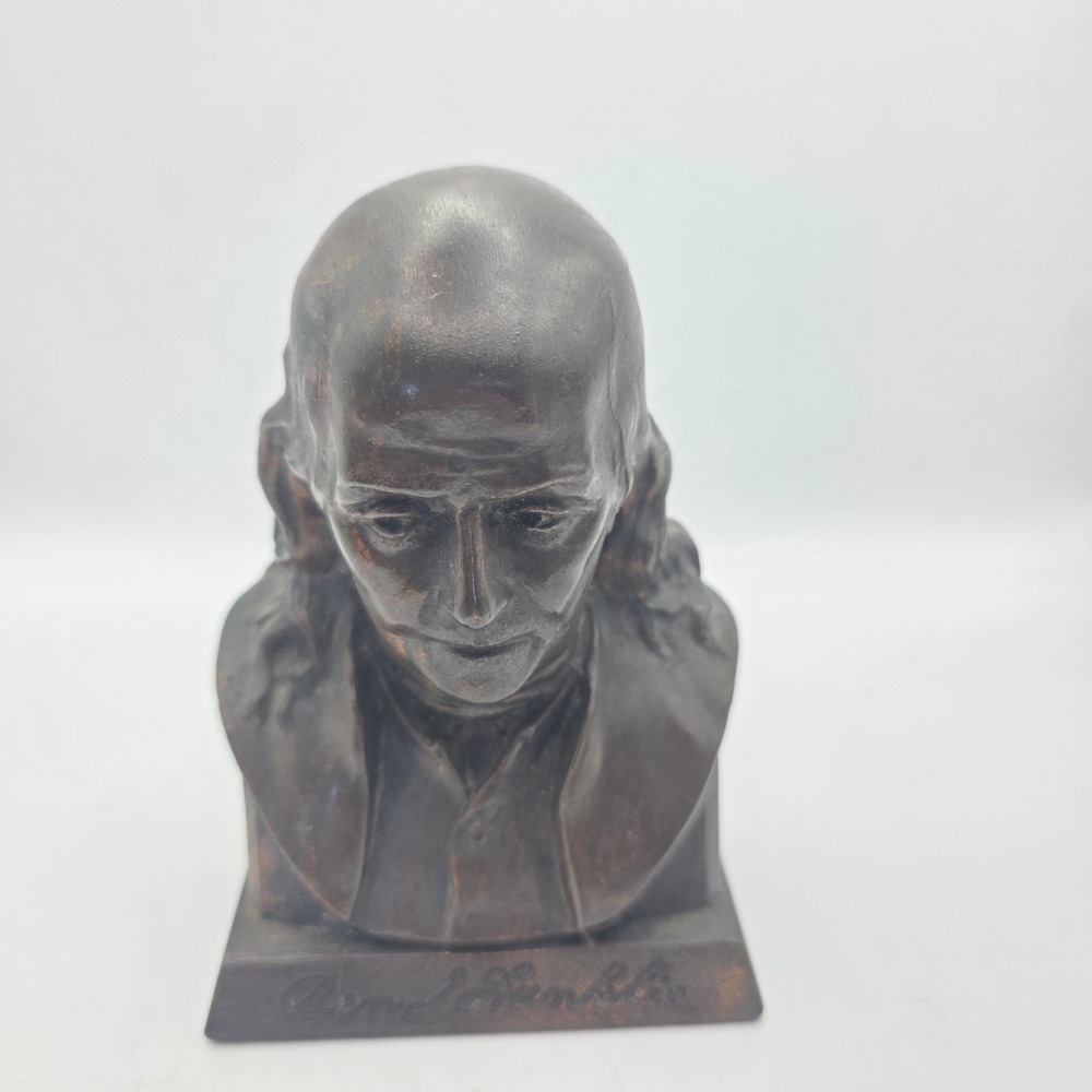 Vintage Banthrico Ben Franklin Bust Coin Bank Suffolk Franklin Savings Boston